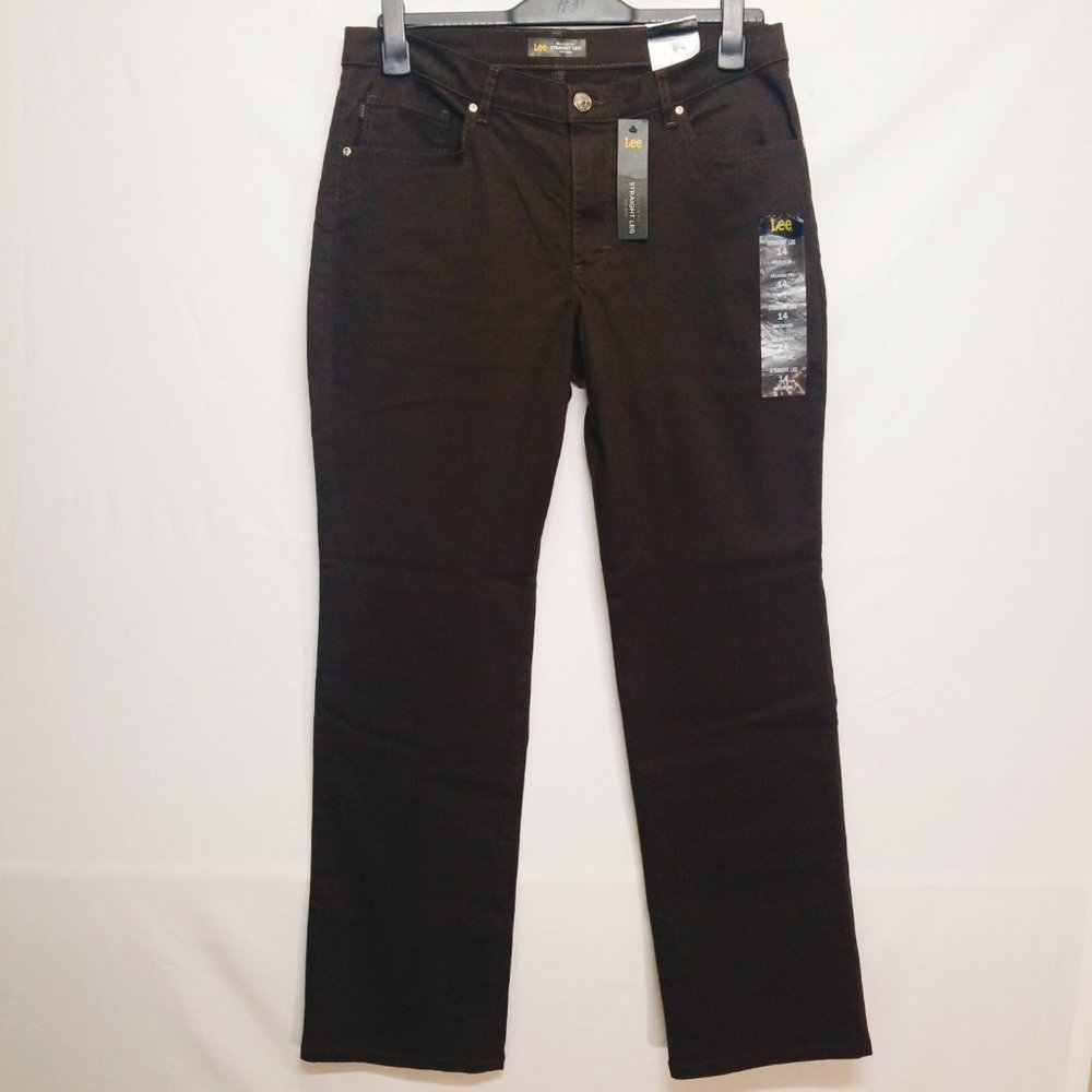 Stretch Relaxed Fit Straight Leg Lee Mahogany Jean